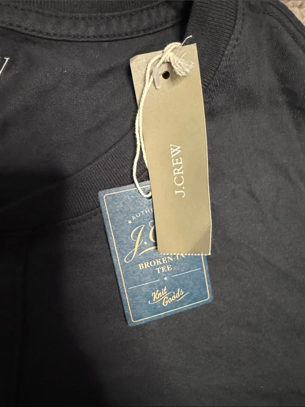 J. Crew Black Short-Sleeve Henley Tee